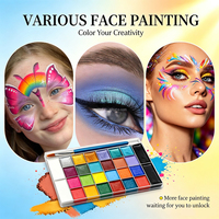 Fournitures de peinture corporelle, palette de peinture pour le visage, non toxique, sans danger pour les enfants, avec étui portable pour les fêtes et festivals en Europe et aux États-Unis
