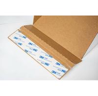 Boîte d'expédition en carton ondulé avec fermeture à glissière et bande détachable en papier kraft écologique avec logo personnalisé pour vêtements, produits de beauté, accessoires 3C, livres