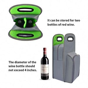 Sac isotherme pour 2 bouteilles de vin, vente en gros d'usine BSCI, pas cher, pour les voyages - Product Image 3