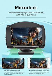 شاشة عرض IPS * شاشة تدعم شاشة لمس ستيريو بوصة سيارة لاسلكية مشغل سيارة أندرويد تلقائي محمول مشغل <span class=keywords><strong>MP5</strong></span> - Product Image 5