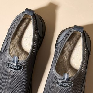 Men's <b>Canvas</b> Upper Fashion Trend Walking Style Shoes Soft Lightweight TPU Outsole Breathable Slip Resistant Height Loafers - Product Image 3