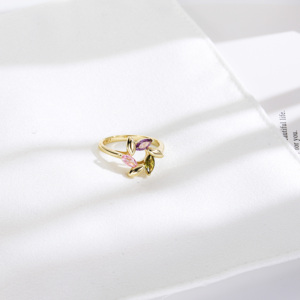 <span class=keywords><strong>Anello</strong></span> con Zirconia Colorata Placcato Oro, Gioielli di Moda all'Ingrosso, <span class=keywords><strong>Anello</strong></span> a Forma di <span class=keywords><strong>Gufo</strong></span> Rosa per Donna, Regalo di Gioielleria - Product Image 4