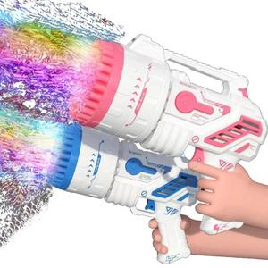 ปืนฉีดน้ำไฟฟ้า LED ลายการ์ตูนน่ารัก ขายส่ง 69 รู พร้อมไฟ ปืนยิงฟองสบู่แบบ Gatling ของเล่นเด็กสำหรับฤดูร้อน เล่นกลางแจ้ง ทำจากพลาสติก - Product Image 1