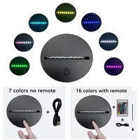 Vente en gros de support de lampe à LED lumineux 3D support de lampe à LED RVB acrylique pour veilleuse LED 3D ABS