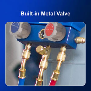 Herramienta HVAC duradera con doble manómetro dial de 68mm y visor para presión de refrigerante - Product Image 4