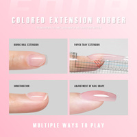 Gel UV de construction pour extensions d'ongles, couleurs nude, sans HEMA, sans TPO, sans chauffage, dissolvable par trempage, pour grossistes en produits pour ongles