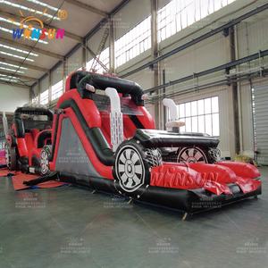 WINSUN Red n Black Crazy Racing Car Theme Jumping Castle Carreras <span class=keywords><strong>de</strong></span> obstáculos inflables <span class=keywords><strong>para</strong></span> el juego - Product Image 4