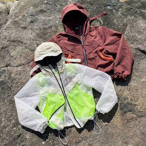 Chaqueta Corta de Nailon y Poliéster con Cierre, Estilo Techwear y Streetwear, Personalizada para Hombre, con Bloques de Color Y2K - Product Image 1