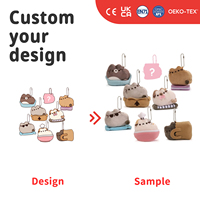 Porte-clés en peluche chat miniature personnalisé, série boîte mystère, breloques de sac en peluche chaton mignon et dodu avec chaîne à perles pour objets de collection Kawaii