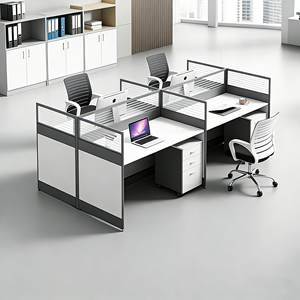 Estaciones de Trabajo Ergonómicas para Pantalla al por Mayor, Estaciones de Trabajo de Oficina en Forma de L de Alta Calidad para Personal, Escritorios de Computadora con Divisiones - Product Image 1