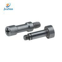 Tornillo de hombro con brida de cabeza plana grande de acero, con microcruz de aluminio y rosca estriada, personalizado de China, para mayoristas