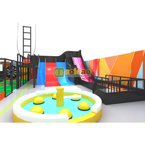 Aoleao Custom <b>Indoor</b> Trampoline Park and Adventure Playground with Plum Blossom Piles and Speed <b>Slide</b> CE TUV CPC Certified - Product Image 5