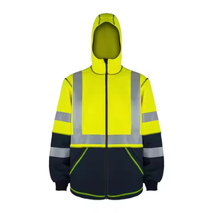 Sudaderas de lana de algodón ligero gestionadas por fábrica Sudadera con capucha reflectante de alta visibilidad Chaleco DE SEGURIDAD ignífugo Logo - Product Image 1