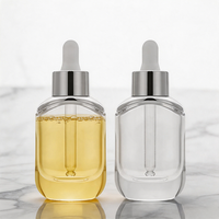 Flacon compte-gouttes en verre personnalisé avec logo imprimé pour huiles essentielles, sérums, parfums, cosmétiques et soins de la peau – 15 ml, 30 ml, 50 ml