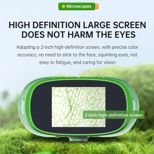Microscope pour enfants, télescope portable avec écran, prise de photos et vidéos, appareil photo numérique portable pour expériences scientifiques, jouet pour enfants de 5 à 7 ans - Product Image 6