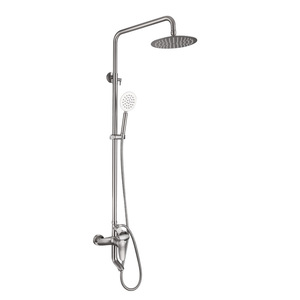 304 Stainless Steel <b>Shower</b> Valve Set YQ1300013Y Brushed Curved Rain Function Concealed Installation Corrosion Prevention - Product Image 2