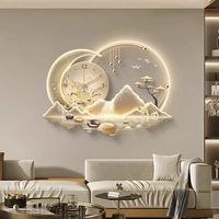 Vente directe usine : Peintures LED acryliques de paysage luxueuses, Art mural décoratif pour la maison, Horloge murale lumineuse