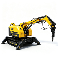 Robot de démolition hydraulique sans pilote à faibles vibrations, performances de déplacement fluides, pour travaux de démolition longue distance