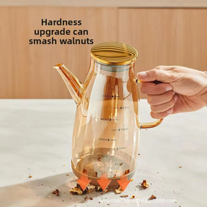 New Arrival BPA-Free 800ml/1000ml Borosilicate Glass Oil Dispenser <b>Bottle</b> High-Temperature Resistant Lid Herb Spice Tool - Product Image 3