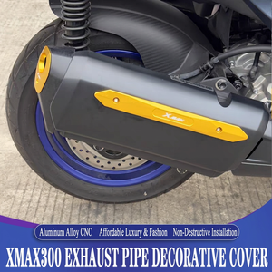 Convient pour Yamaha XMAX, couvercle décoratif de tuyau d'échappement en alliage d'aluminium CNC pour les modèles 2017-2024, couvercle décoratif de la sortie d'échappement - Product Image 1