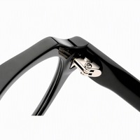 Montures optiques rondes en acétate, dessus aplati, rivets dorés, lunettes de vue pour femmes et hommes