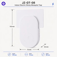 Piège à insectes collant JZ ABS pour l'intérieur, écologique, anti-moustiques, avec lampe LED et veilleuse