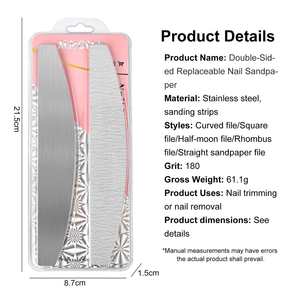 Nuevo Kit de Lijas de <span class=keywords><strong>Uñas</strong></span> Reemplazables, <span class=keywords><strong>Lima</strong></span> de <span class=keywords><strong>Uñas</strong></span>, Tira de Pulido, Juego Completo Profesional - Product Image 6