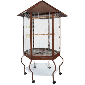 Kit de Casa para Pájaros de Hierro Pequeña para <span class=keywords><strong>Caza</strong></span>, <span class=keywords><strong>Jaula</strong></span> para Pájaros de Cría Extra Grande Ecológica con Bandeja y Caja de Plástico - Product Image 1