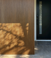 Panneaux muraux extérieurs en WPC faciles à installer, imperméables, design moderne, ignifuges, insonorisés, anti-fumée, écologiques, panneaux cannelés, garantie 5 ans