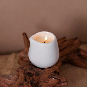 Bougie de massage artisanale de luxe 100% biologique à l'huile de soja, aromathérapie à basse température, pot en céramique écologique, Noël Diwali - Product Image 6