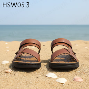 รองเท้าแตะนวดแบบเปิดนิ้วเท้า LXG, รองเท้าชายหาดกันเหงื่อขนาดใหญ่พิเศษ สไตล์ Brown <span class=keywords><strong>Walk</strong></span> สำหรับตลาดอียิปต์ รุ่น HSW053 - Product Image 1