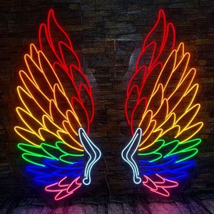 Letreros Electrónicos LED con Alas de Ángel Impresas en 3D con Tecnología UV, Decoración de Pared, Entrega Rápida, Logotipo Personalizado, Luces de Neón, Dropshipping, Letrero de Neón Personalizado - Product Image 2