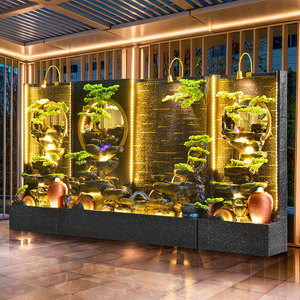 Outdoor <strong>Water</strong> <strong>Feature</strong> Custom Modern <strong>Indoor</strong> Outdoor Waterfall Fountain <strong>Water</strong> <strong>Feature</strong> for House Office Garden - Product Image 3