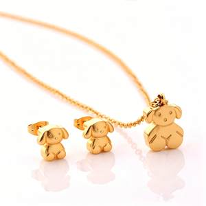 Solicite el Catálogo: Joyería Española, <span class=keywords><strong>Conjunto</strong></span> de Aretes y Collar con Diseño de Oso, Joyería para <span class=keywords><strong>Mujer</strong></span>, Joyería de Alta Calidad, Joyería con Diseño de Animales en Oro - Product Image 1