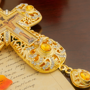 Nuovo ciondolo croce pettorale vescovo ortodosso doppio lato santo gesù crocifisso pendente per vescovo religione dono rituale - Product Image 6