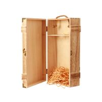 Coffrets à vin en bois de qualité supérieure en gros – Coffret à vin en bois avec poignée en ficelle et double emplacement pour bouteilles