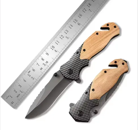 Couteau de camping personnalisé à bas prix en usine couteau à lame fixe de haute qualité