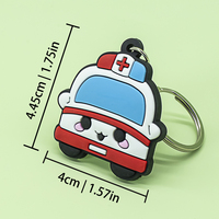 Porte-clés Kawaii Médical 2D en PVC – Vente en Gros, Accessoires Mignons pour Médecins et Infirmières, Anneau Porte-clés Personnalisable avec Logo, Cadeau Promotionnel en Caoutchouc