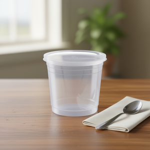 Contenitore per Zuppa in Plastica Perfetto da 24oz con Coperchio, Rotondo in PP per Alimenti, Diametro 98mm per Conservazione e Servizio - Product Image 2