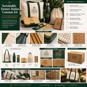 Sac fourre-tout en papier personnalisé et durable pour Thanksgiving, la remise des diplômes, le marché fermier, les trajets quotidiens, avec boîte à bouteille et couverts - Product Image 5