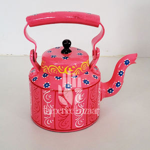 Handpainted Stainless Steel Handle Aluminum Alloy <b>Kettle</b> Glass Cover for Gas <b>Induction</b> Cookers Eco-Friendly Lightweight Design - Product Image 3