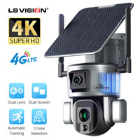 Caméra de sécurité solaire LS VISION 4G 4K avec zoom optique 20X, reconnaissance faciale humaine, vision nocturne couleur, caméra IP solaire CCTV
