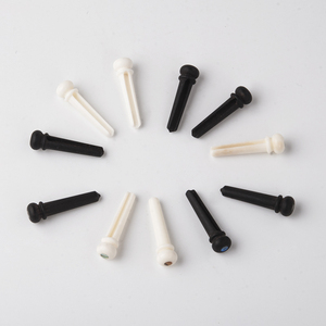 Großhandel Akustik Schwarz/Weiß Instrument <span class=keywords><strong>ABS</strong></span> Saiten gitarre Teil Brücken stifte - Product Image 2