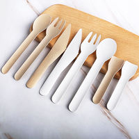 Couverts en papier personnalisés biodégradables et compostables – Fourchettes, couteaux, cuillères en pulpe jetables