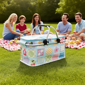 Giỏ dã ngoại gấp gọn di động, có thể gấp lại, giữ nhiệt, dùng để đựng đồ ăn ngoài trời - Product Image 1