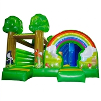 Parc d'attractions gonflable commercial sur le thème de la forêt, château gonflable, avec taille personnalisable disponible