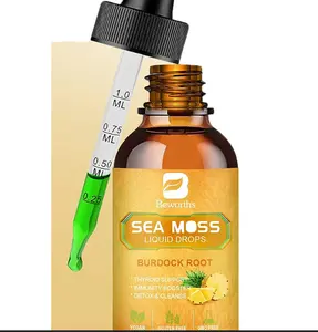 Sea Moss Liquid Drops Of Vitamins Minerals Organic Irish Sea Moss Gel with Burdock Root Supplement Immune Joint And Digestive Su