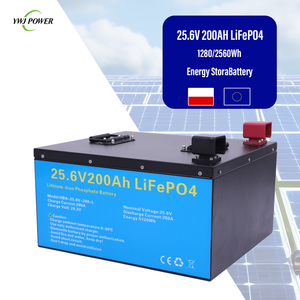 แบตเตอรี่ LiFePO4 24V 200Ah 25.6V 5.12kWh แบตเตอรี่สำรองพลังงานแสงอาทิตย์สำหรับบ้าน แบตเตอรี่ลิเธียมแบบ Deep Cycle - Product Image 1