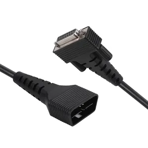 Auto car OBD adapter converter diagnostic cable with OBD 2 II OBD2 OBDII 16 pin male to DB 15 pin female extension cord cables
