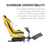 GY019 Full Motion Race Car Sim Racing Rig Simulator Cabina de conducción para Thrustmaster TX Racing Wheel,G27,G29,Playstation 2 3